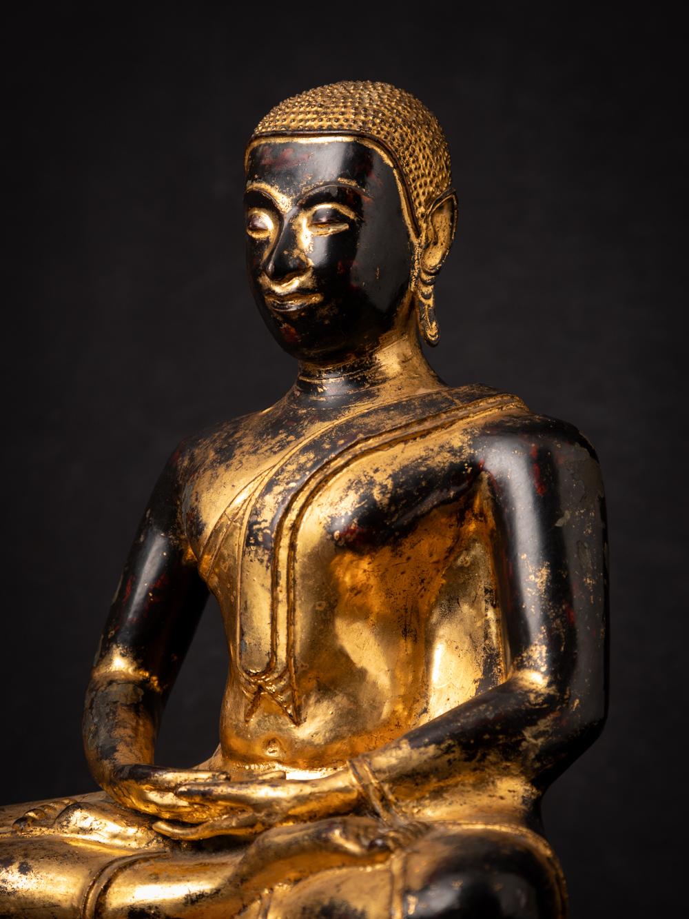 Antike thailändische Monk-Statue aus Bronze – Originalbuddhas im Angebot 4