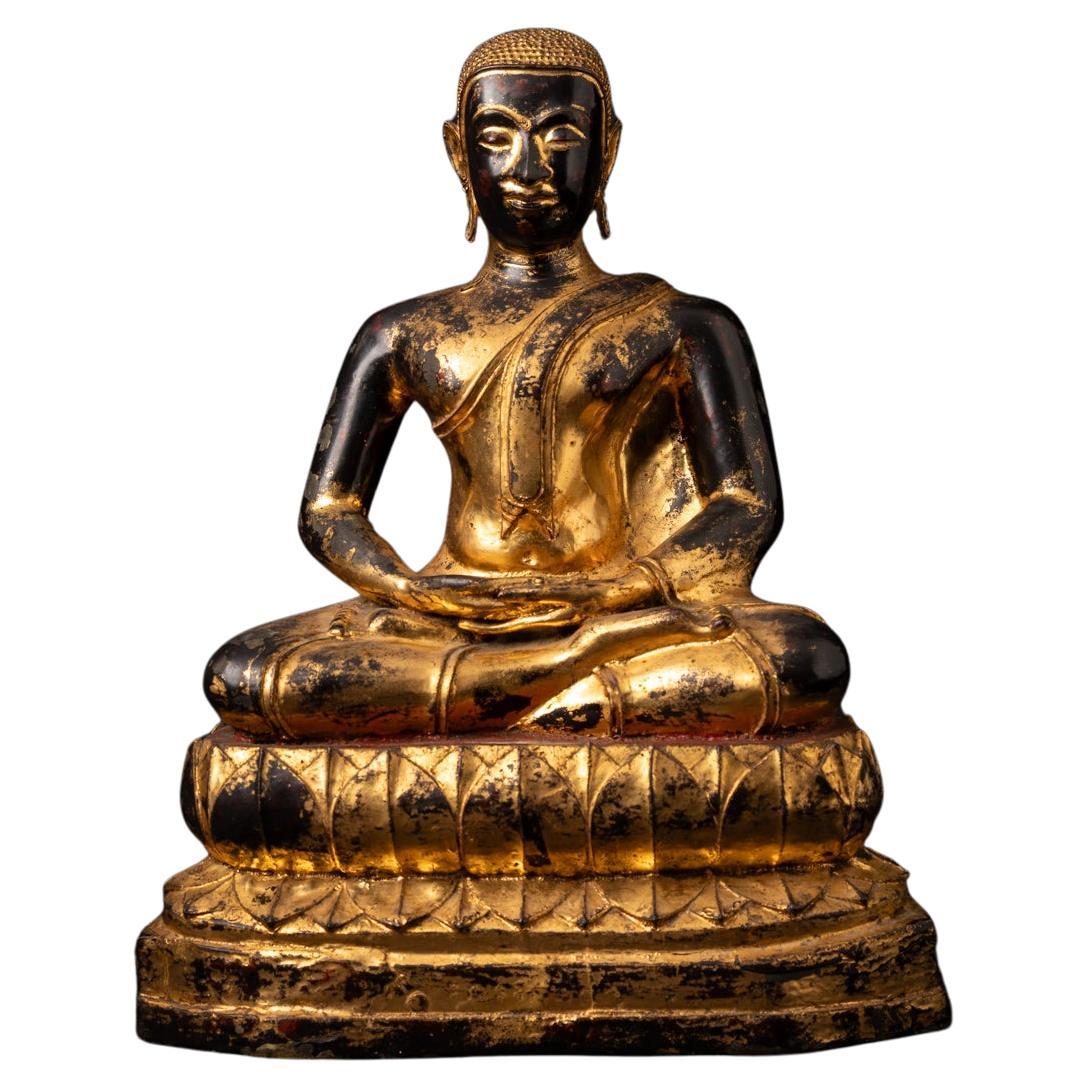 Antike thailändische Monk-Statue aus Bronze – Originalbuddhas im Angebot