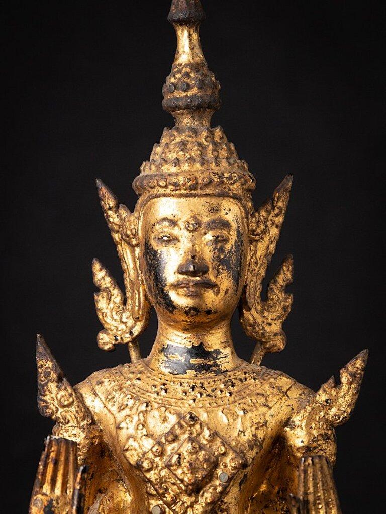 Antique bronze Thai Rattanakosin Buddha from Thailand For Sale 5