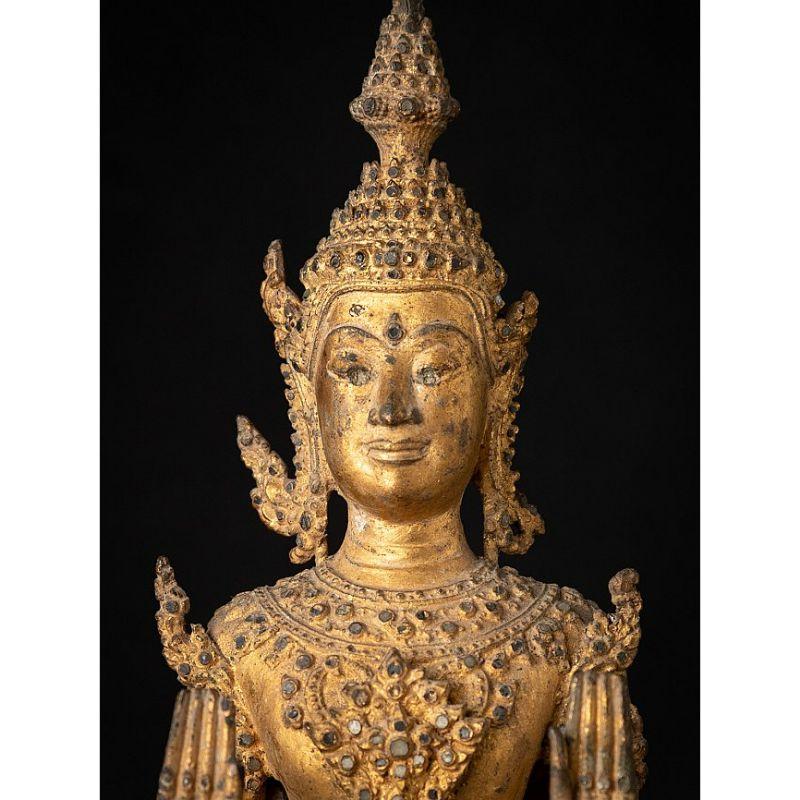 Antique Bronze Thai Rattanakosin Buddha from Thailand For Sale 6