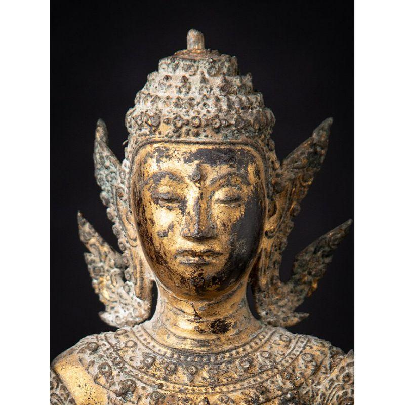 Antique Bronze Thai Rattanakosin Buddha from Thailand For Sale 6