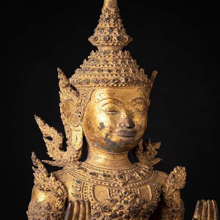Bouddha thaïlandais ancien en bronze de Rattanakosin de Thaïlande en vente 5