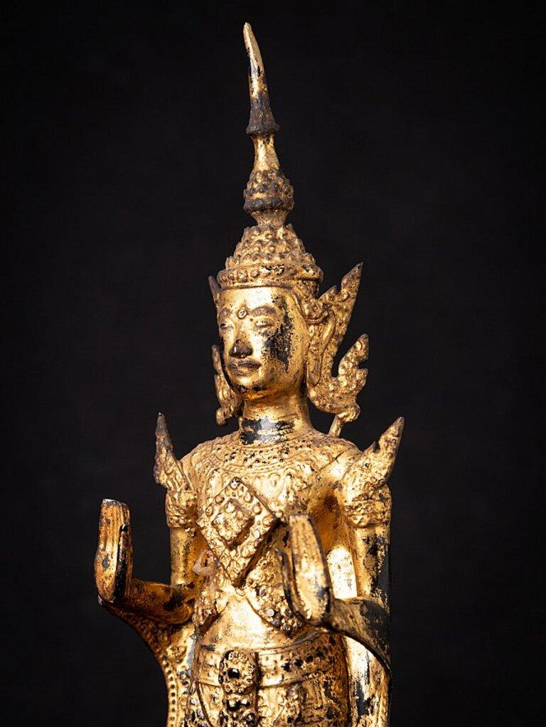 Antique bronze Thai Rattanakosin Buddha from Thailand For Sale 6