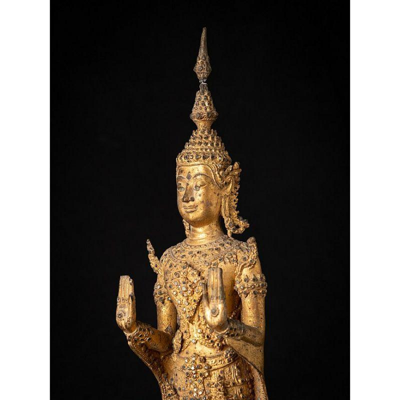 Antique Bronze Thai Rattanakosin Buddha from Thailand For Sale 7