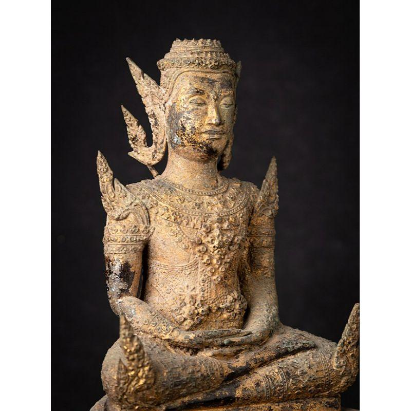 Antique Bronze Thai Rattanakosin Buddha from Thailand For Sale 7