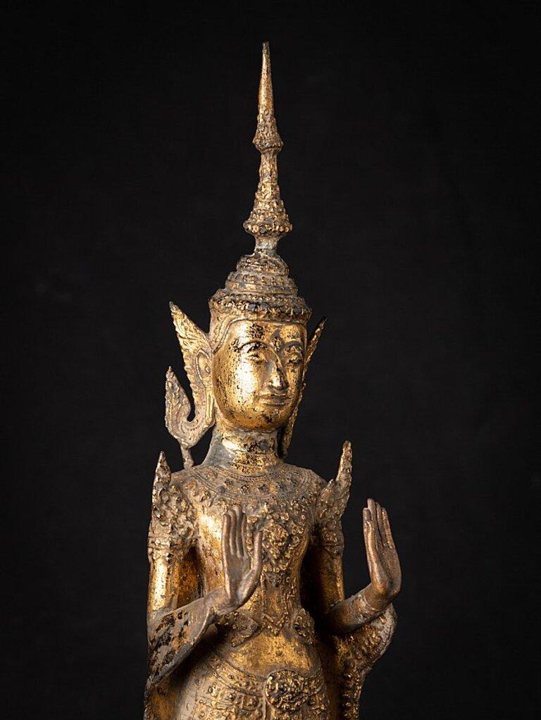 Antique Bronze Thai Rattanakosin Buddha from Thailand For Sale 7