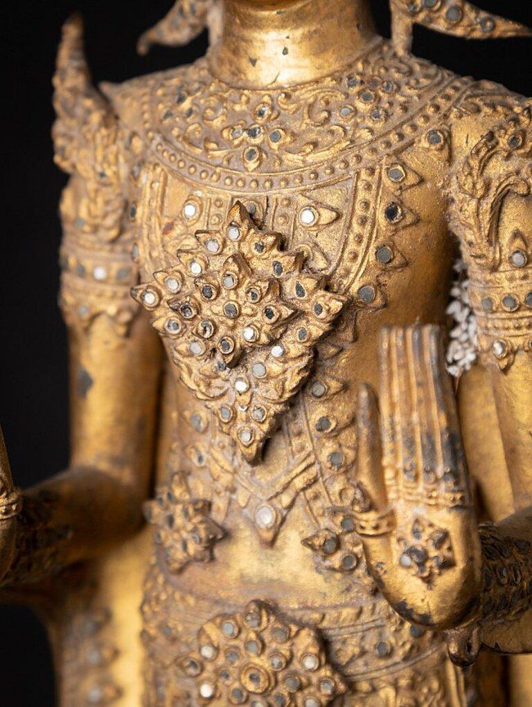 Antique bronze Thai Rattanakosin Buddha from Thailand For Sale 8