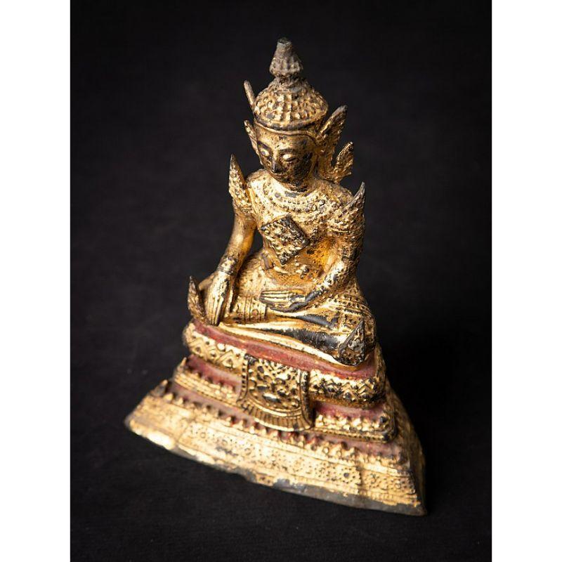 Antique bronze Thai Rattanakosin Buddha from Thailand For Sale 7