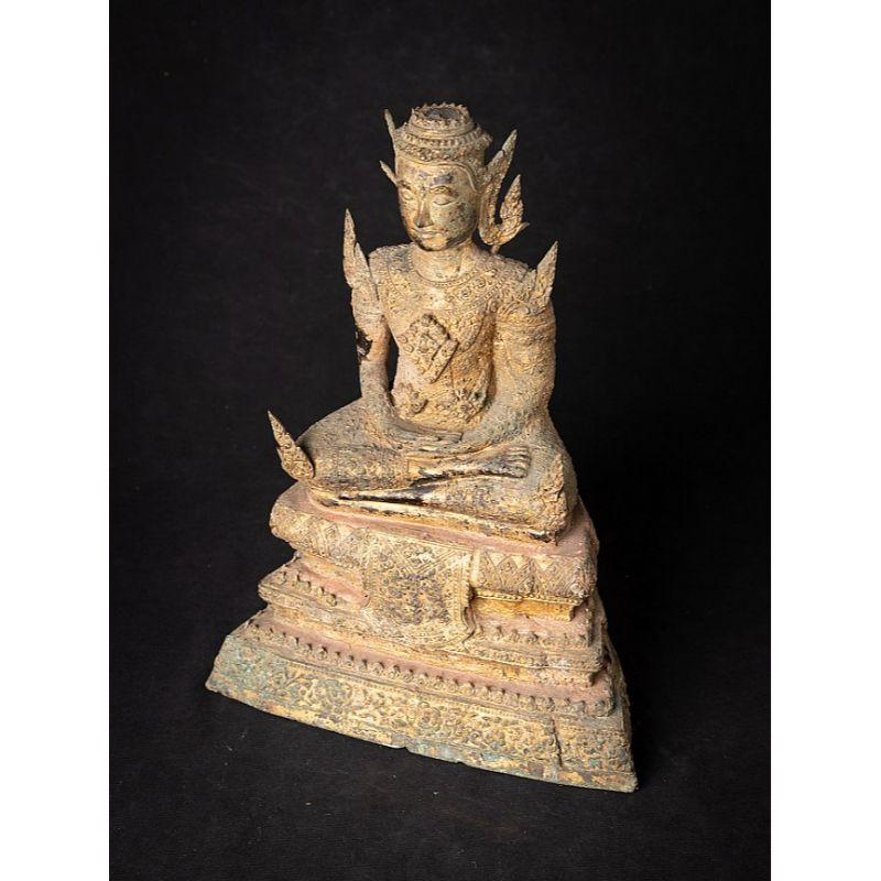 Bouddha thaïlandais ancien en bronze de Rattanakosin de Thaïlande en vente 7