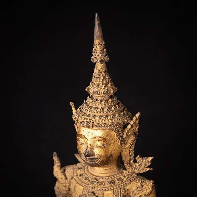 Antique Bronze Thai Rattanakosin Buddha from Thailand For Sale 10