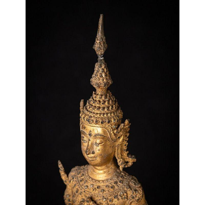 Antique Bronze Thai Rattanakosin Buddha from Thailand For Sale 10