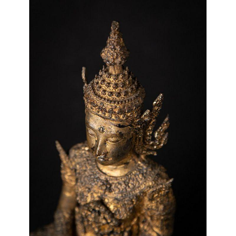 Antique Bronze Thai Rattanakosin Buddha from Thailand For Sale 10