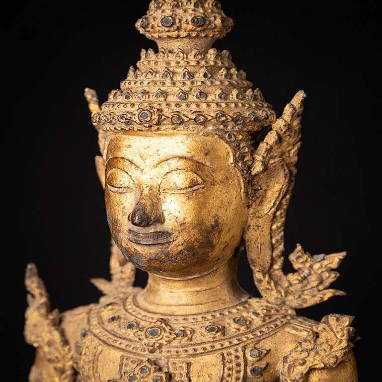 Bouddha thaïlandais ancien en bronze de Rattanakosin de Thaïlande en vente 9