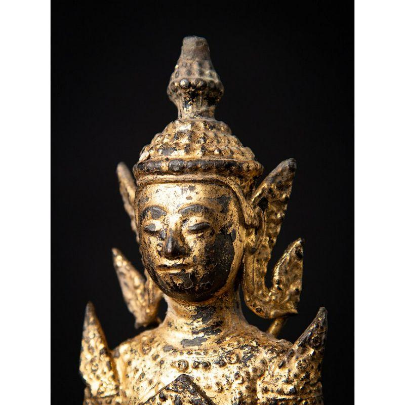 Antique bronze Thai Rattanakosin Buddha from Thailand For Sale 9