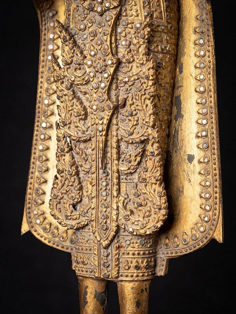 Antique bronze Thai Rattanakosin Buddha from Thailand For Sale 11