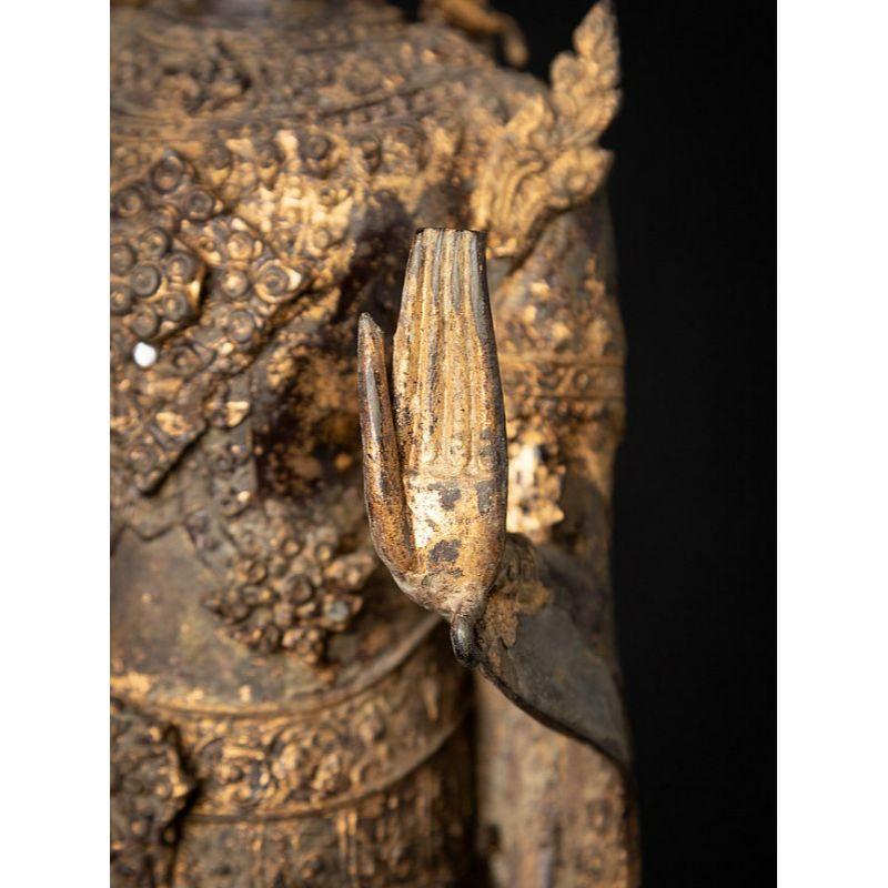 Antique Bronze Thai Rattanakosin Buddha from Thailand For Sale 13
