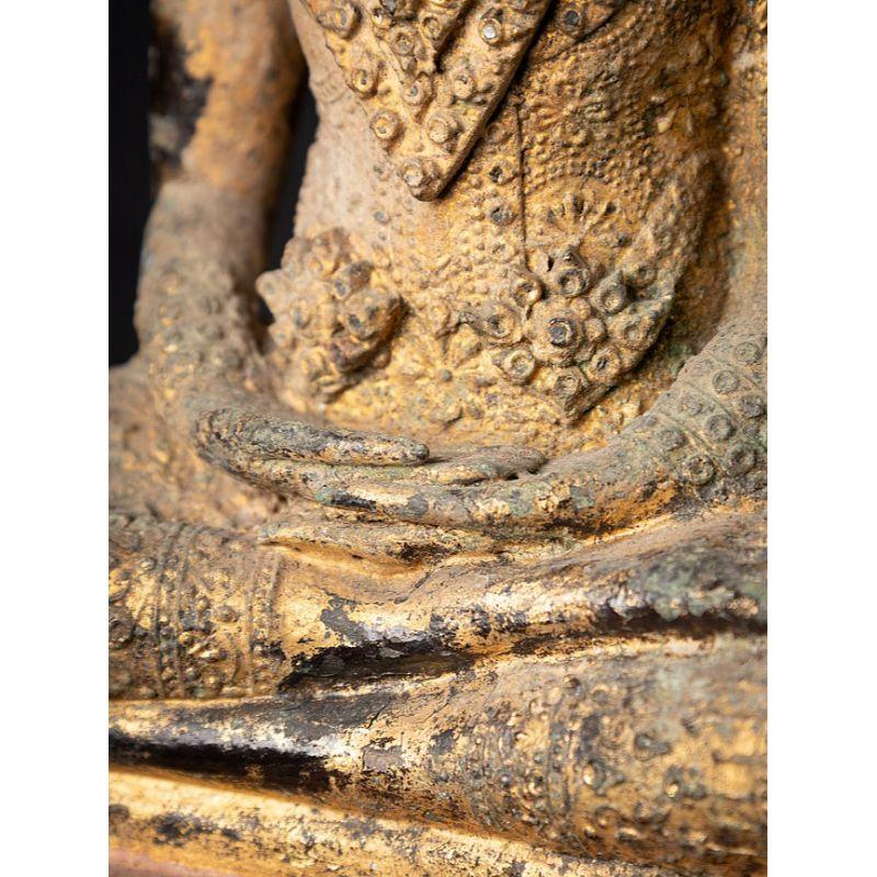 Antique Bronze Thai Rattanakosin Buddha from Thailand For Sale 13