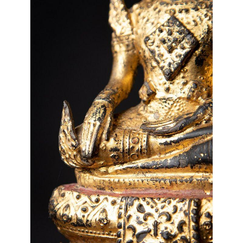 Antique bronze Thai Rattanakosin Buddha from Thailand For Sale 12
