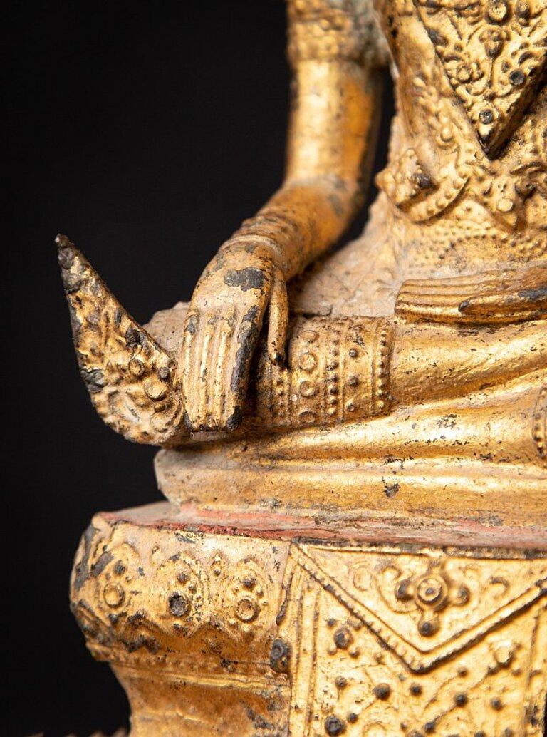 Bouddha thaïlandais ancien en bronze de Rattanakosin de Thaïlande en vente 12