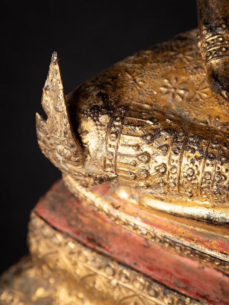 Antique Bronze Thai Rattanakosin Buddha from Thailand For Sale 15