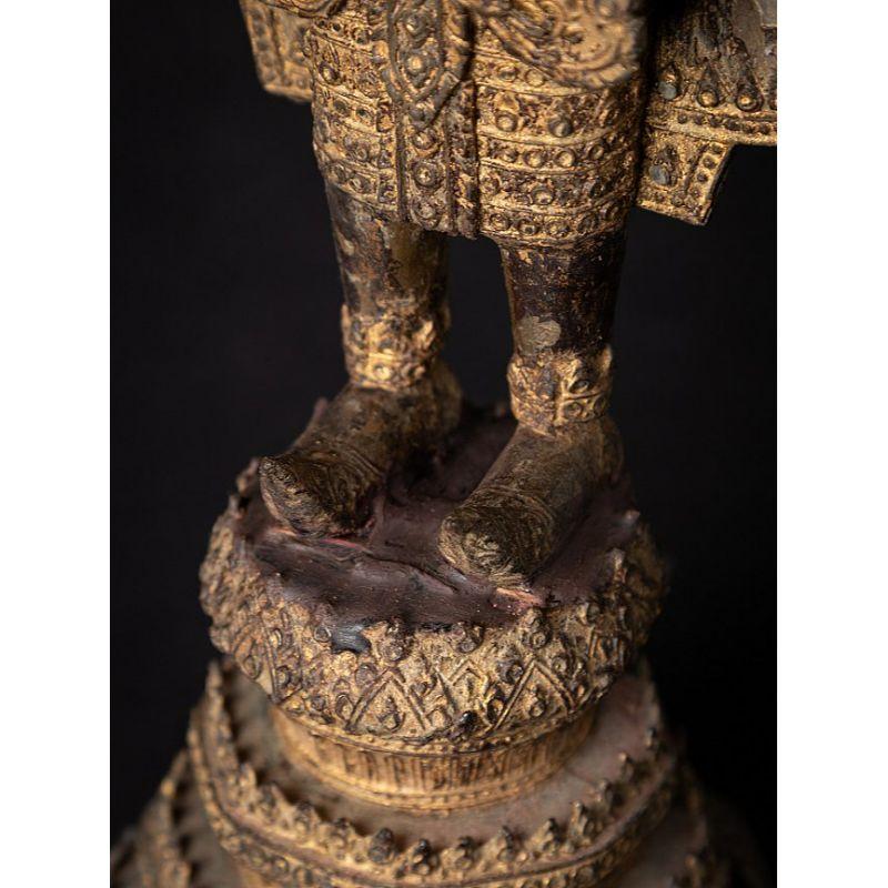 Antique Bronze Thai Rattanakosin Buddha from Thailand For Sale 15