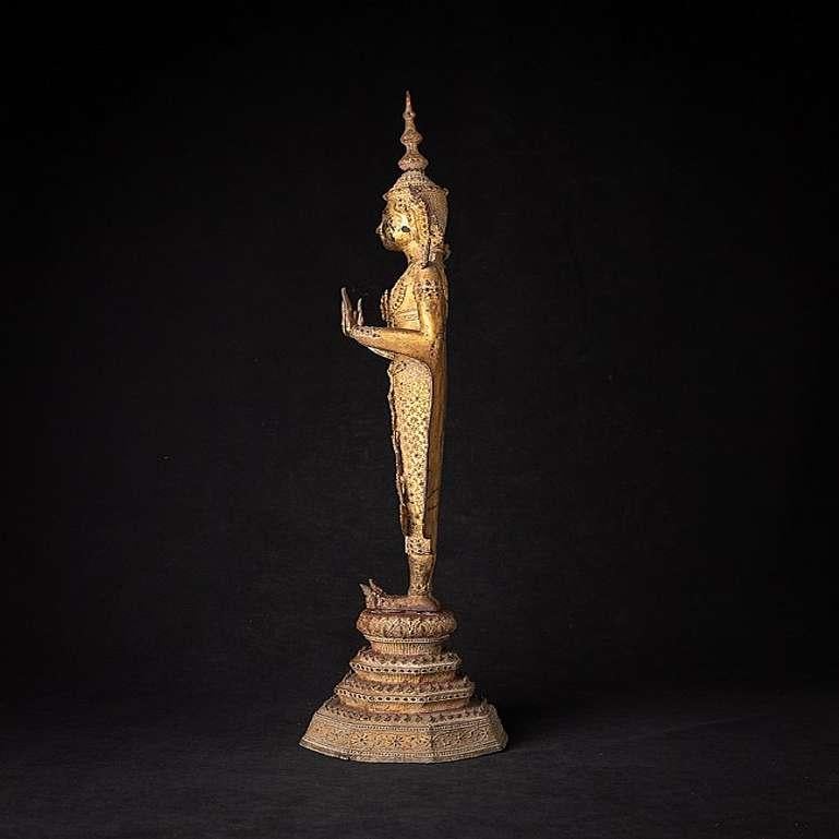 Antique Bronze Thai Rattanakosin Buddha from Thailand In Good Condition For Sale In DEVENTER, NL