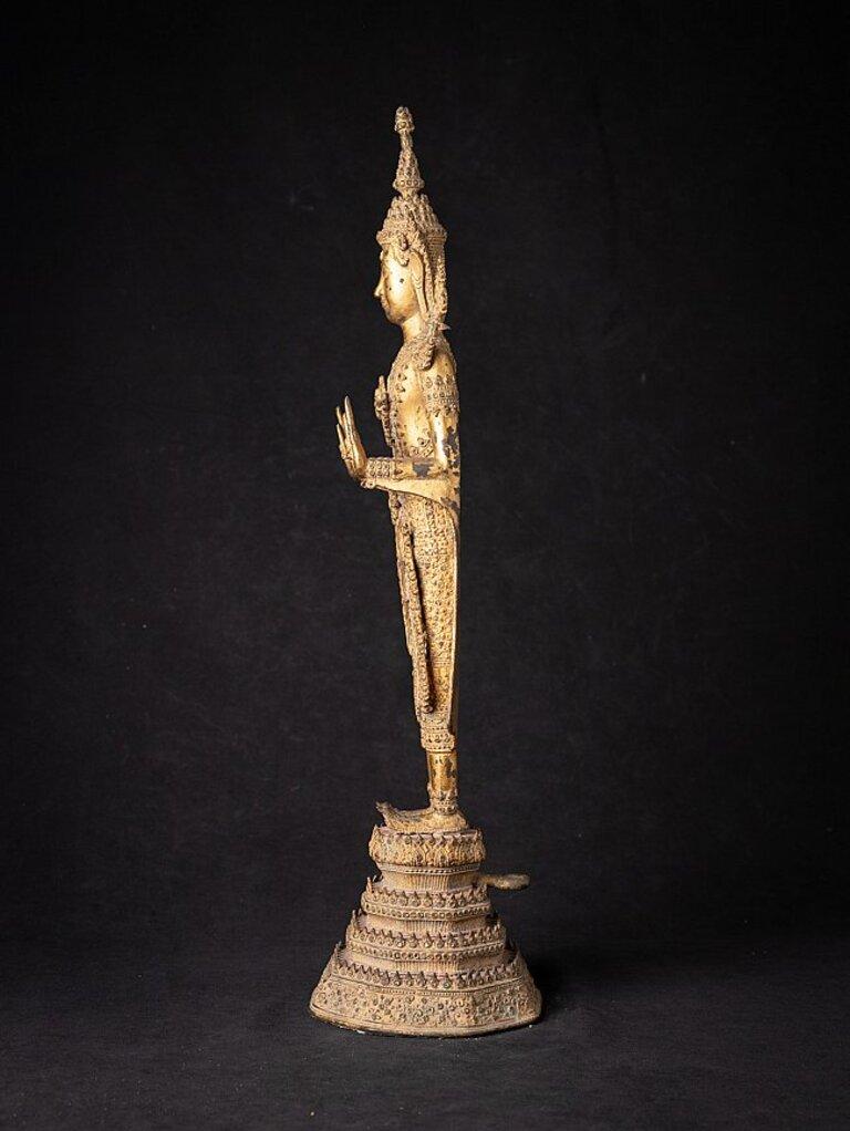 Antique bronze Thai Rattanakosin Buddha from Thailand In Good Condition For Sale In DEVENTER, NL