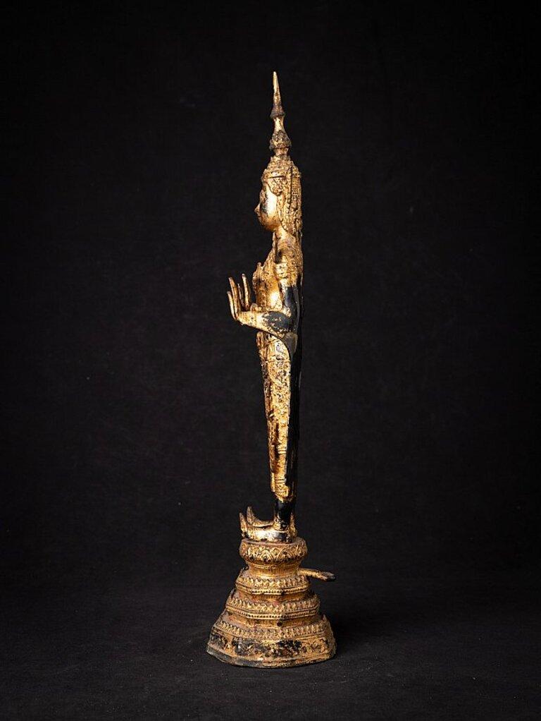 Antique bronze Thai Rattanakosin Buddha from Thailand In Good Condition For Sale In DEVENTER, NL