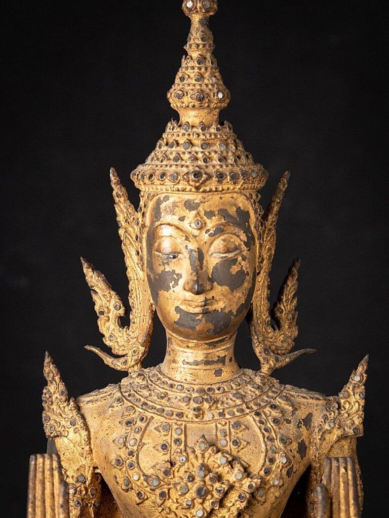 Antique Bronze Thai Rattanakosin Buddha from Thailand In Good Condition For Sale In DEVENTER, NL