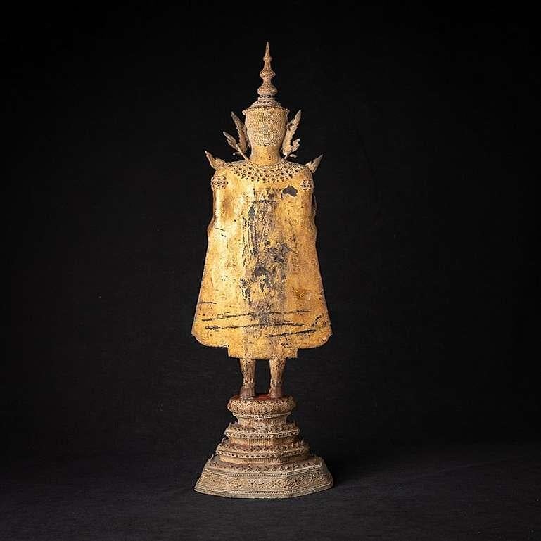 Bouddha thaïlandais ancien en bronze de Rattanakosin de Thaïlande Bon état - En vente à DEVENTER, NL