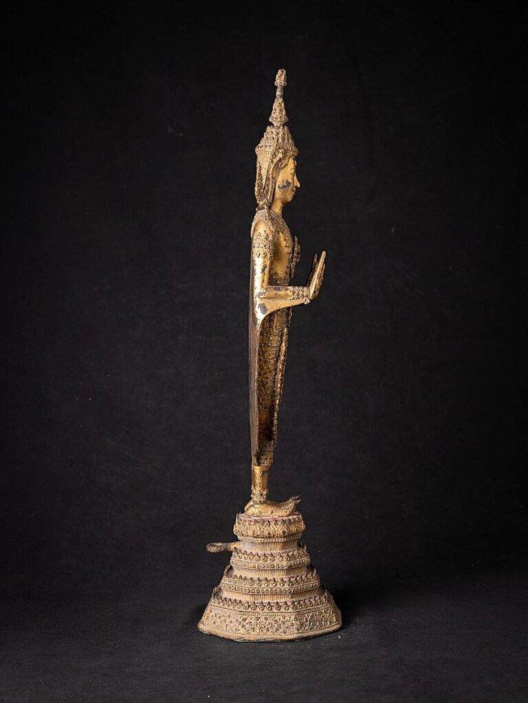 Bronze Antique bronze Thai Rattanakosin Buddha from Thailand For Sale