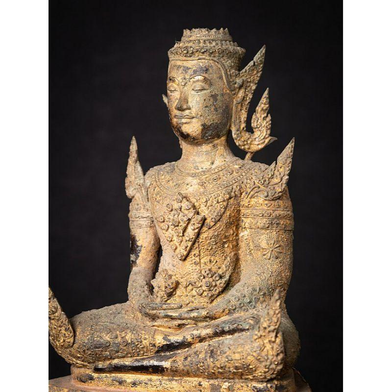 Antique Bronze Thai Rattanakosin Buddha from Thailand For Sale 1