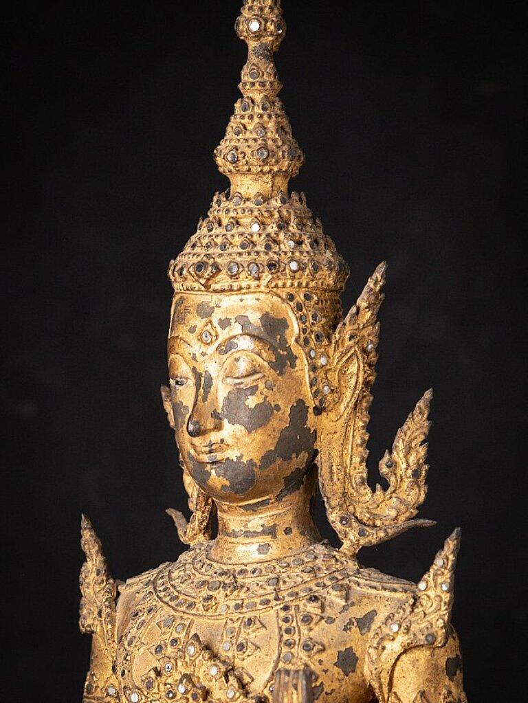 Antique Bronze Thai Rattanakosin Buddha from Thailand For Sale 2