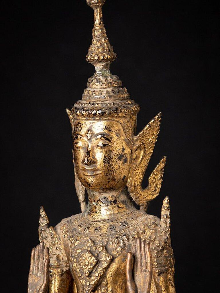 Antique Bronze Thai Rattanakosin Buddha from Thailand For Sale 2