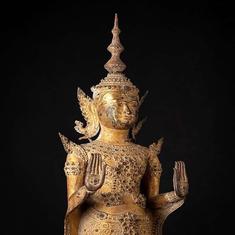 Bouddha thaïlandais ancien en bronze de Rattanakosin de Thaïlande en vente 1