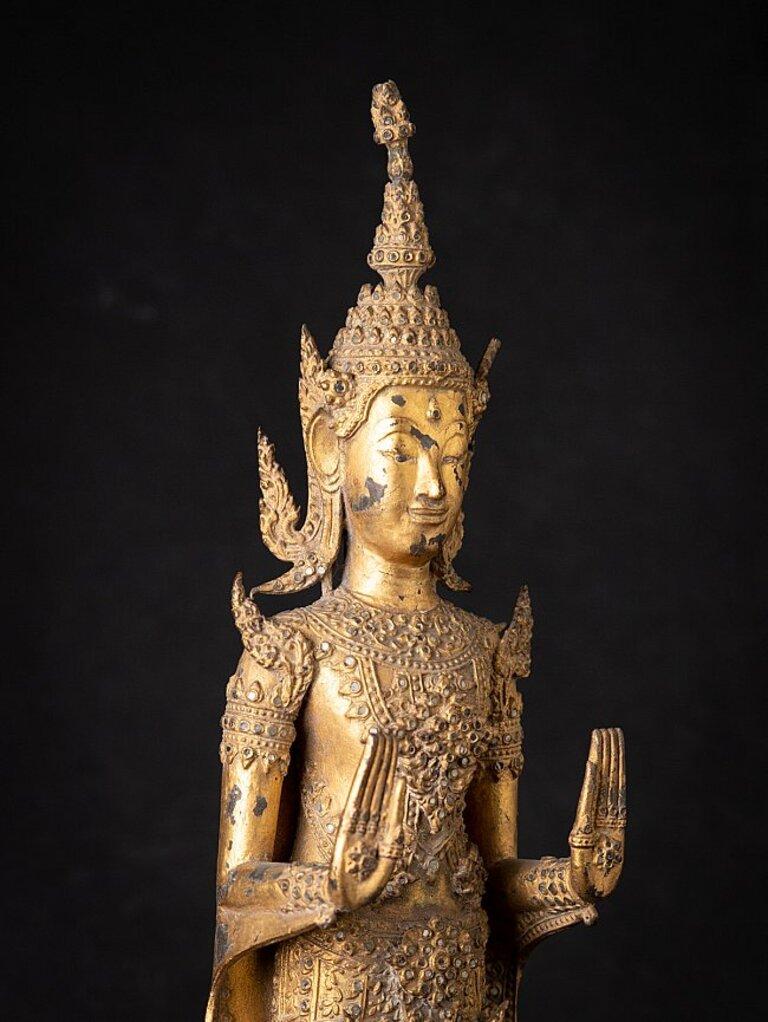 Antique bronze Thai Rattanakosin Buddha from Thailand For Sale 2