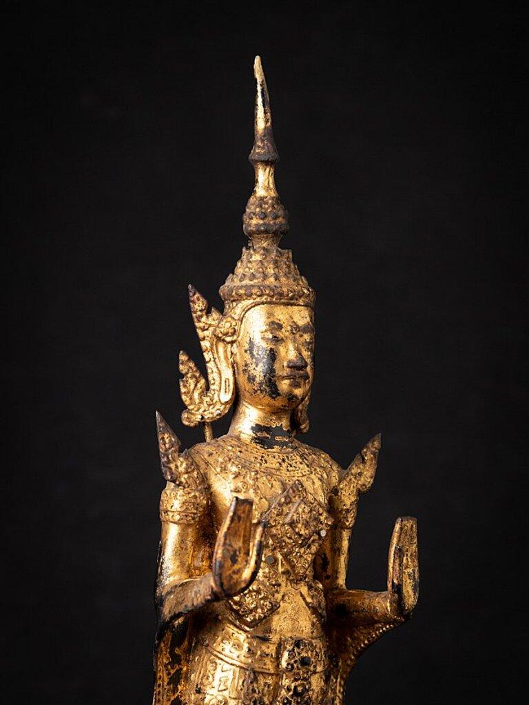 Antique bronze Thai Rattanakosin Buddha from Thailand For Sale 2