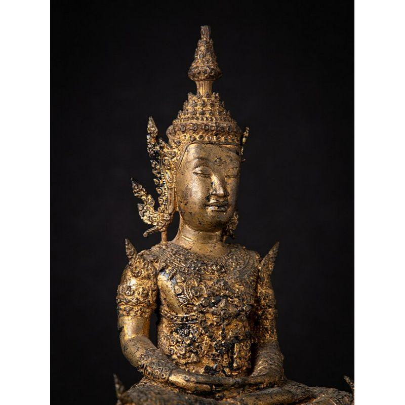Antique Bronze Thai Rattanakosin Buddha from Thailand For Sale 3