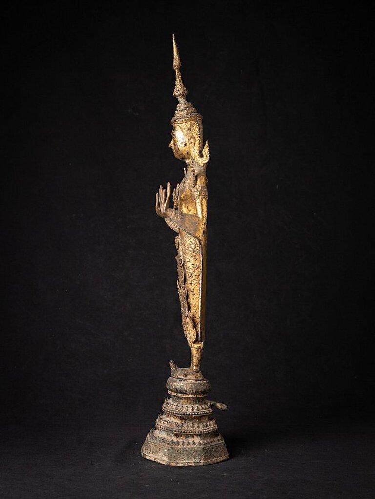 Antique Bronze Thai Rattanakosin Buddha from Thailand For Sale 3