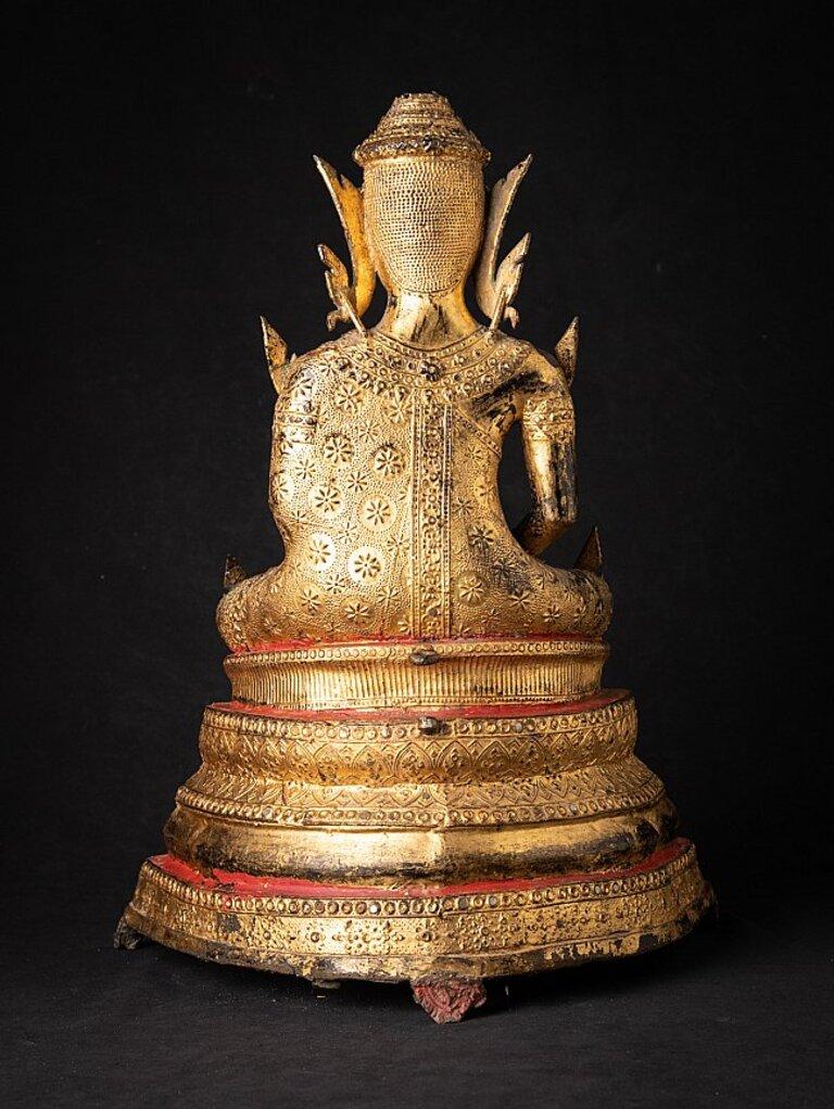 Antique Bronze Thai Rattanakosin Buddha from Thailand For Sale 4