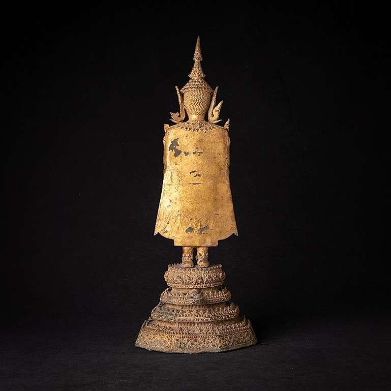 Antique Bronze Thai Rattanakosin Buddha from Thailand For Sale 4