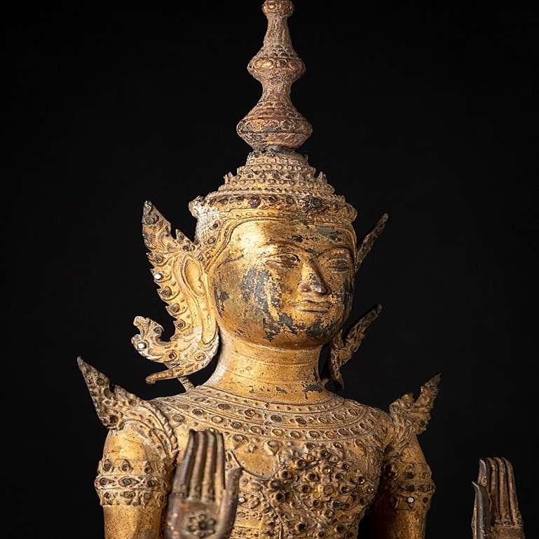 Bouddha thaïlandais ancien en bronze de Rattanakosin de Thaïlande en vente 2