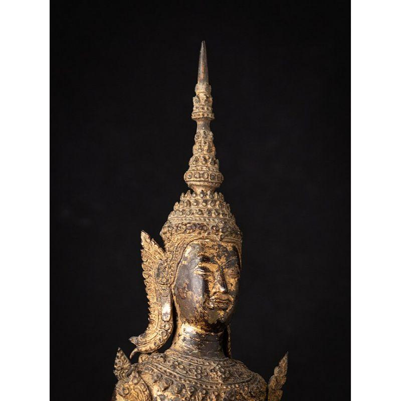 Bouddha thaïlandais ancien en bronze de Rattanakosin de Thaïlande en vente 2