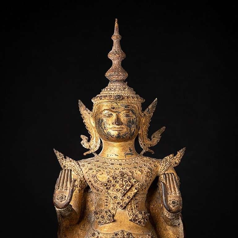 Bouddha thaïlandais ancien en bronze de Rattanakosin de Thaïlande en vente 3