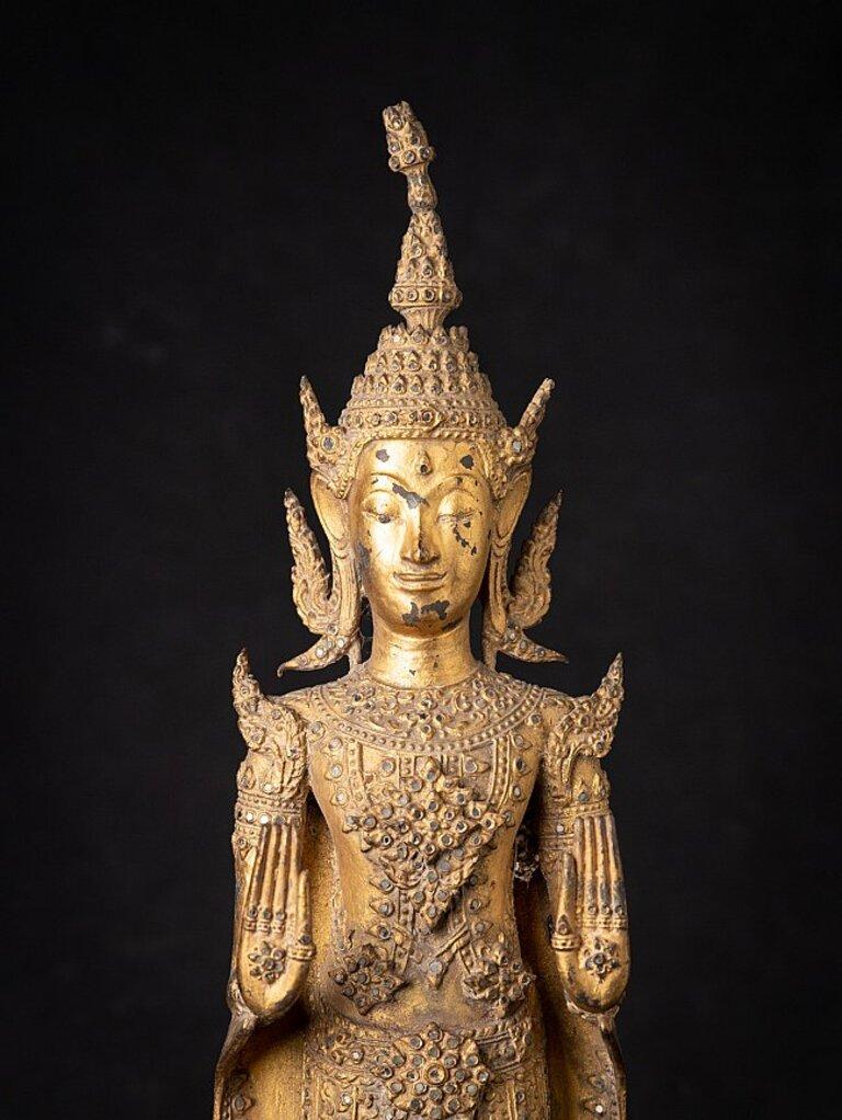 Antique bronze Thai Rattanakosin Buddha from Thailand For Sale 4