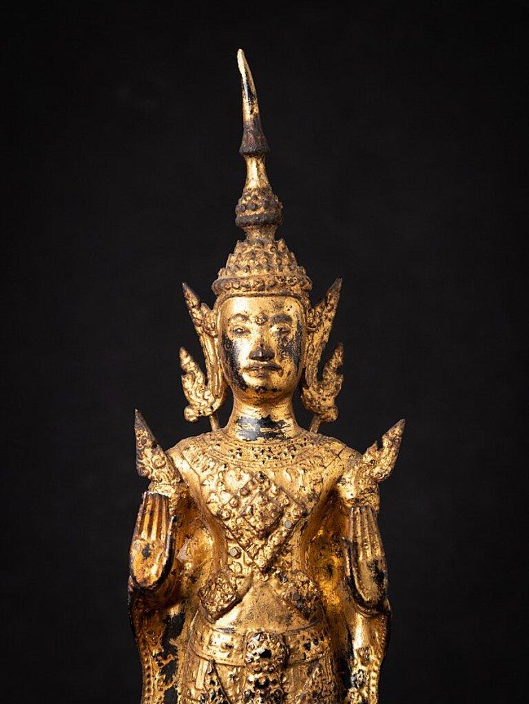 Antique bronze Thai Rattanakosin Buddha from Thailand For Sale 4