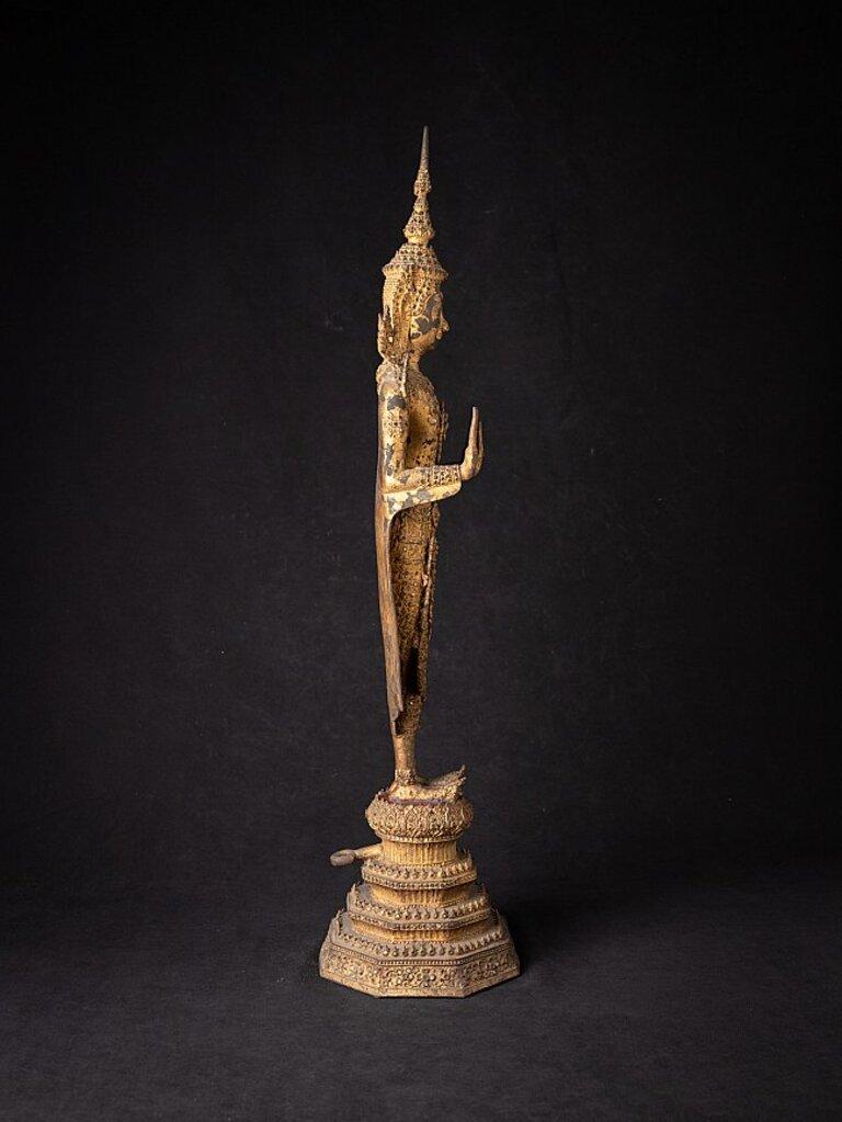 Antique Bronze Thai Rattanakosin Buddha from Thailand For Sale 5