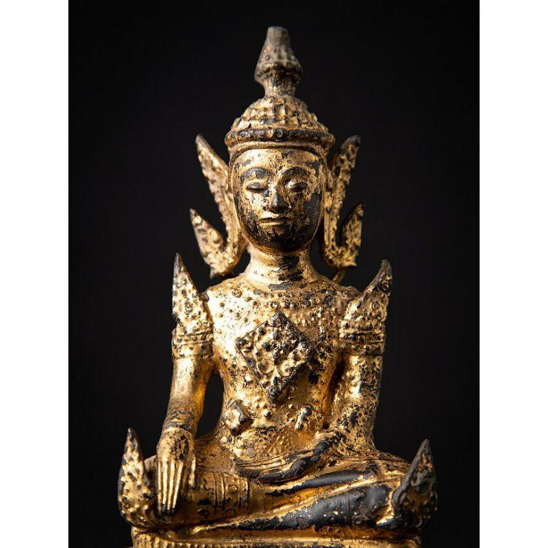 Antique bronze Thai Rattanakosin Buddha from Thailand For Sale 3