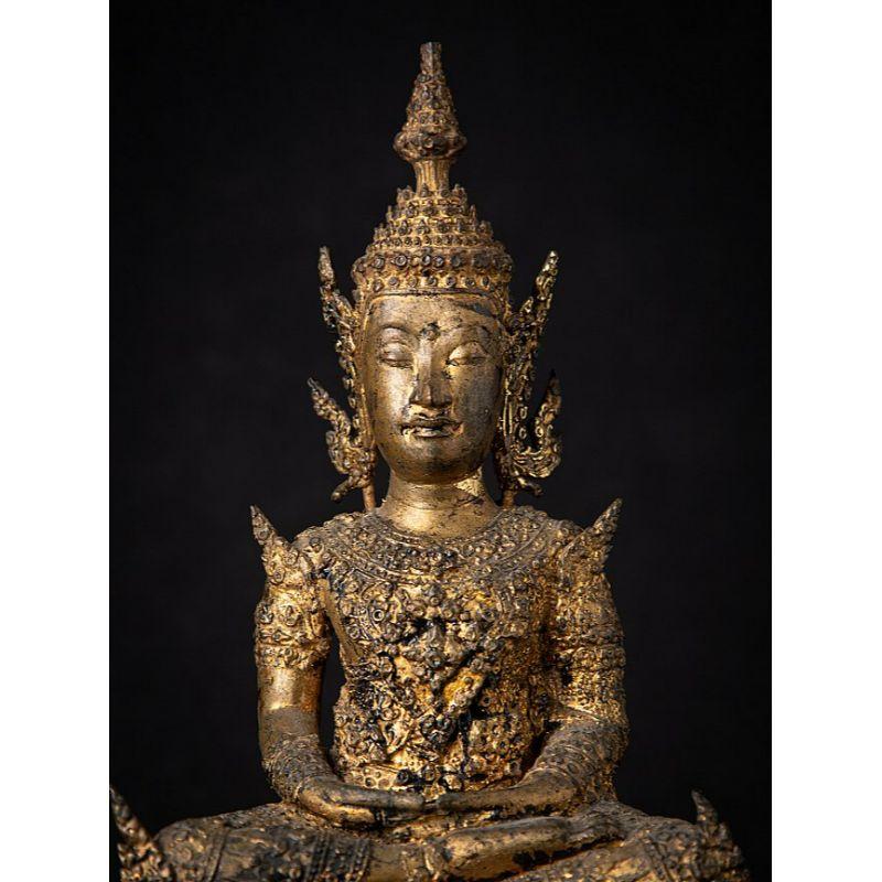 Antique Bronze Thai Rattanakosin Buddha from Thailand For Sale 5
