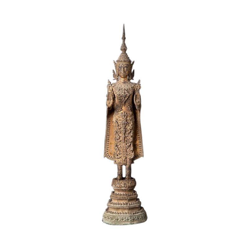 Bouddha thaïlandais ancien en bronze de Rattanakosin de Thaïlande